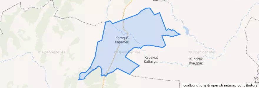 Mapa de ubicacion de Карагушский сельсовет.