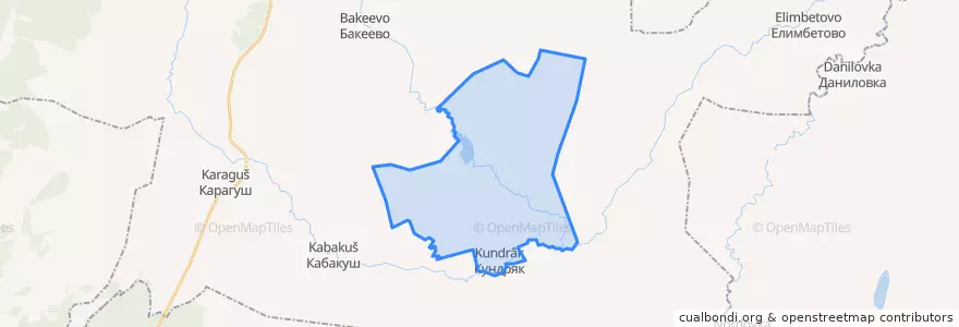 Mapa de ubicacion de Кундрякский сельсовет.