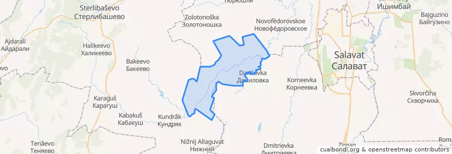 Mapa de ubicacion de Сарайсинский сельсовет.