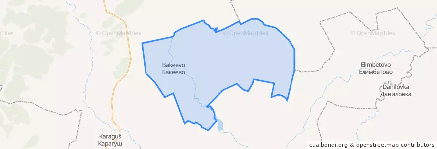 Mapa de ubicacion de Бакеевский сельсовет.