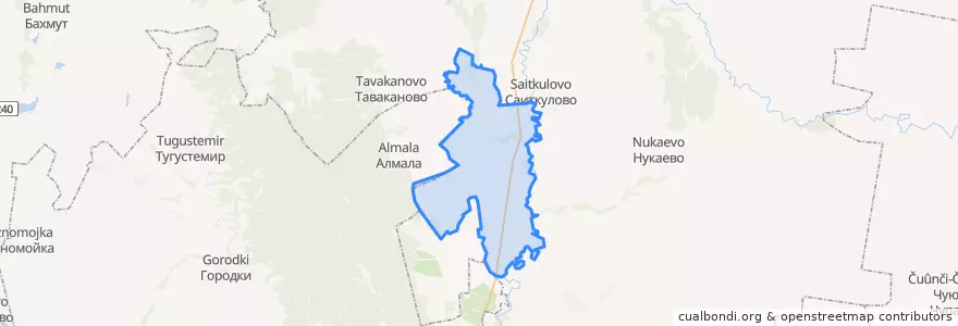 Mapa de ubicacion de Исимовский сельсовет.