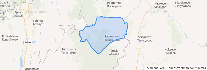 Mapa de ubicacion de Тляумбетовский сельсовет.