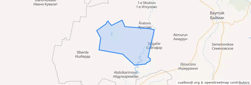 Mapa de ubicacion de Юмашевский сельсовет.