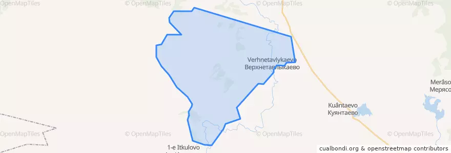Mapa de ubicacion de Тавлыкаевский сельсовет.