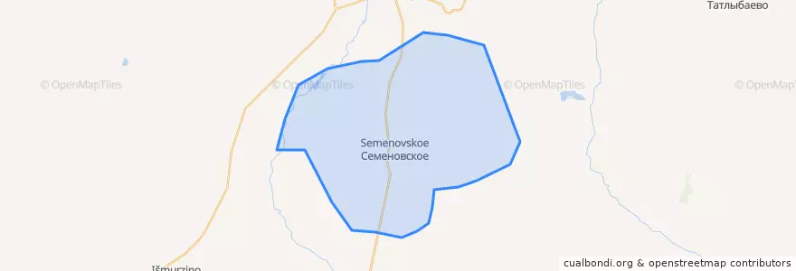 Mapa de ubicacion de Семёновский сельсовет.