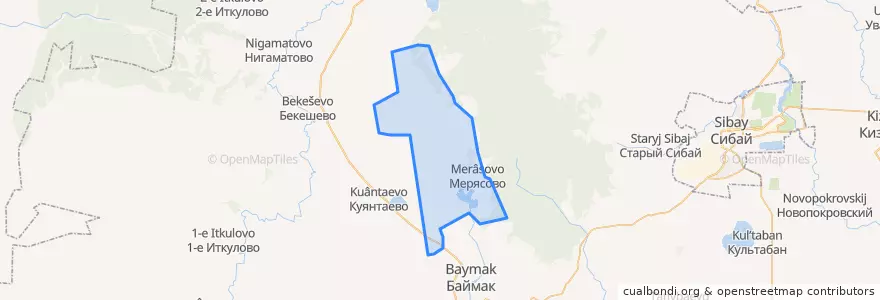 Mapa de ubicacion de Мерясовский сельсовет.