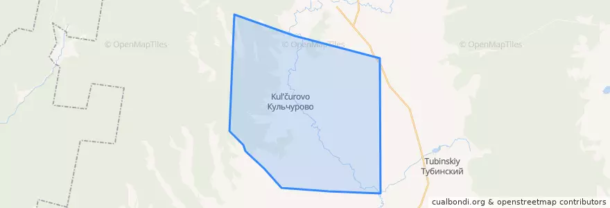 Mapa de ubicacion de Кульчуровский сельсовет.