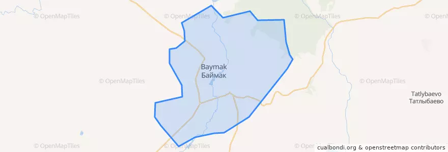 Mapa de ubicacion de городское поселение Баймак.