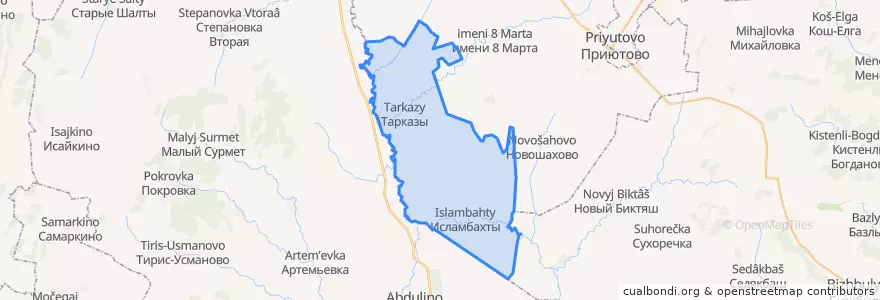 Mapa de ubicacion de Тарказинский сельсовет.