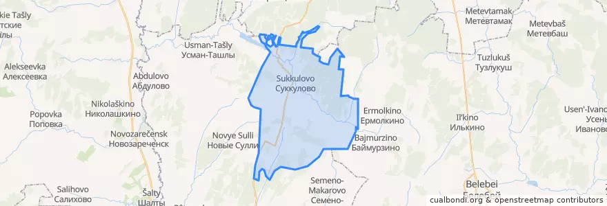 Mapa de ubicacion de Суккуловский сельсовет.