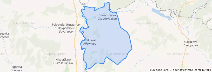 Mapa de ubicacion de Старотураевский сельсовет.