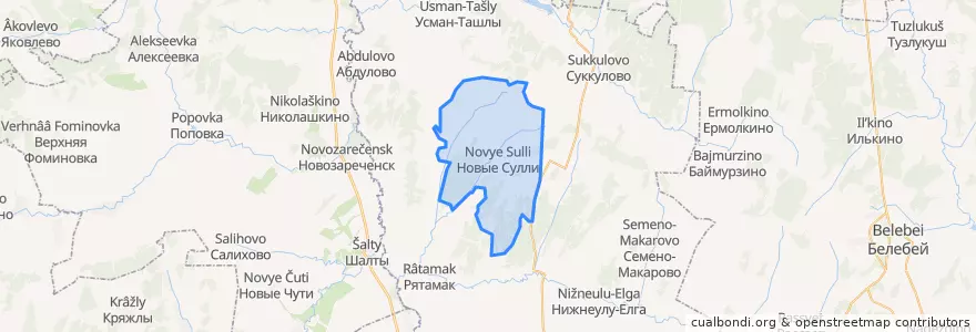 Mapa de ubicacion de Старосуллинский сельсовет.