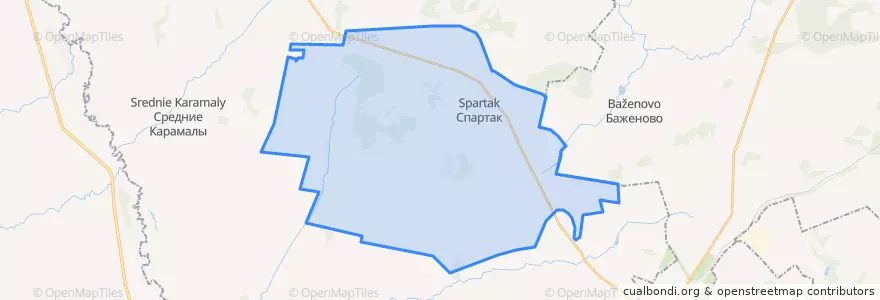 Mapa de ubicacion de Спартакский сельсовет.