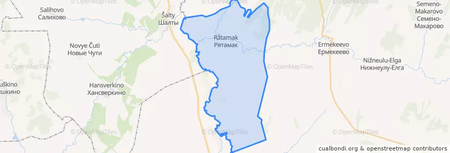 Mapa de ubicacion de Рятамакский сельсовет.