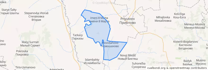 Mapa de ubicacion de Восьмомартовский сельсовет.