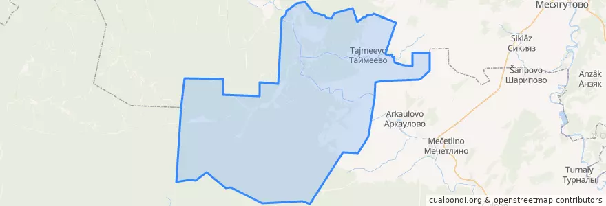 Mapa de ubicacion de Таймеевский сельсовет.
