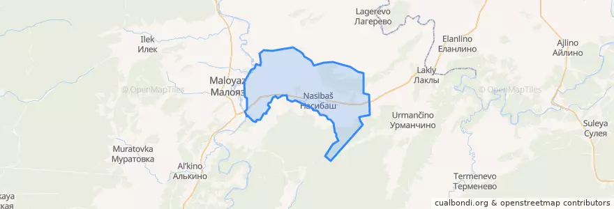 Mapa de ubicacion de Насибашевский сельсовет.
