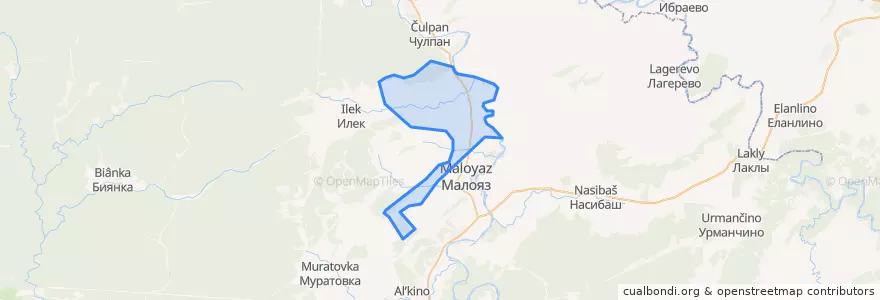 Mapa de ubicacion de Малоязовский сельсовет.
