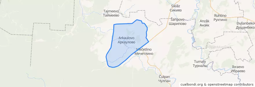 Mapa de ubicacion de Аркауловский сельсовет.