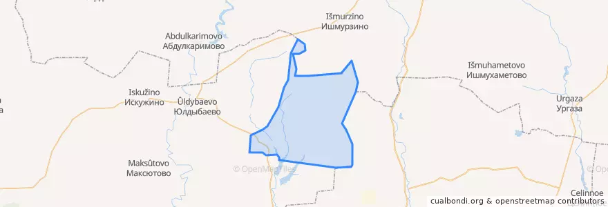 Mapa de ubicacion de Ямансазский сельсовет.