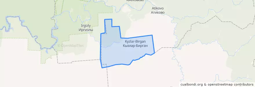 Mapa de ubicacion de Уркасский сельсовет.