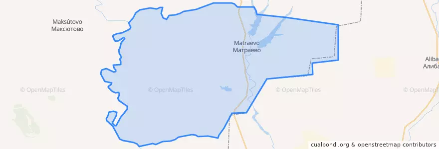 Mapa de ubicacion de Матраевский сельсовет.