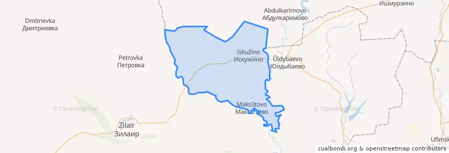 Mapa de ubicacion de Кашкаровский сельсовет.