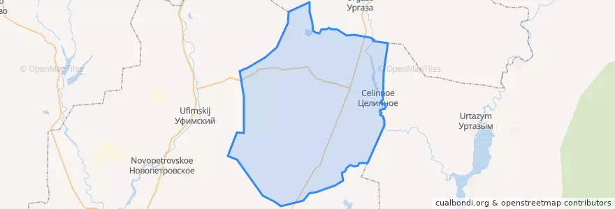 Mapa de ubicacion de Целинный сельсовет.