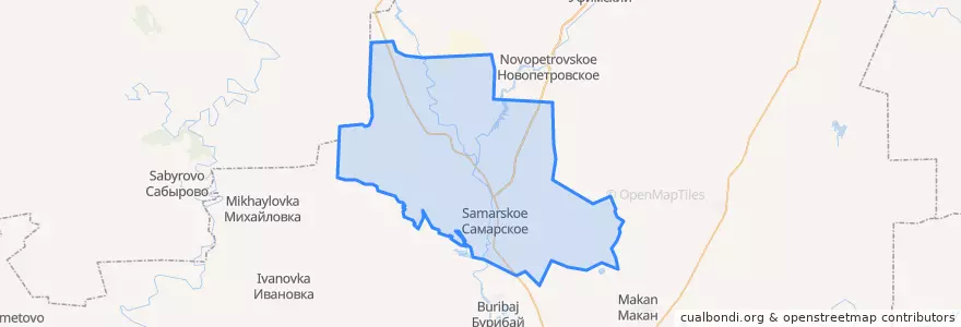 Mapa de ubicacion de Самарский сельсовет.