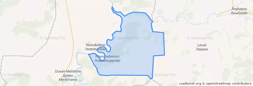 Mapa de ubicacion de Новомещеровский сельсовет.