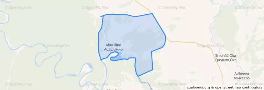 Mapa de ubicacion de Абдуллинский сельсовет.