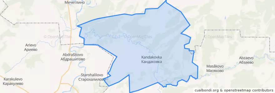 Mapa de ubicacion de Кандаковский сельсовет.