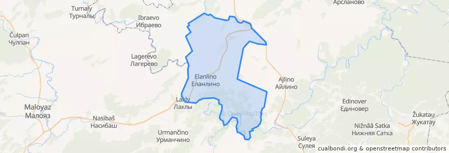 Mapa de ubicacion de Еланлинский сельсовет.