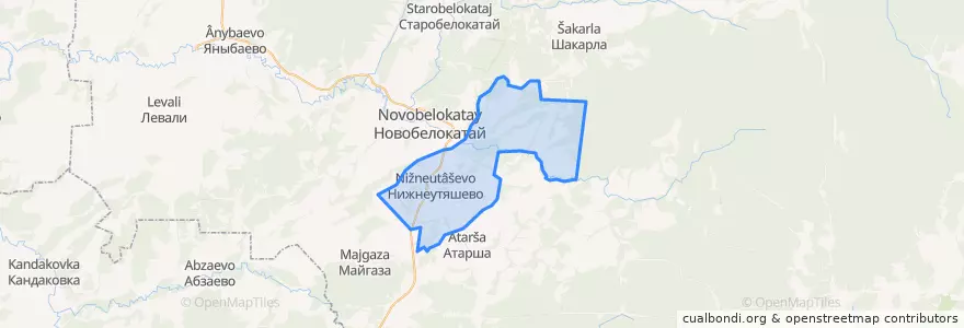 Mapa de ubicacion de Утяшевский сельсовет.