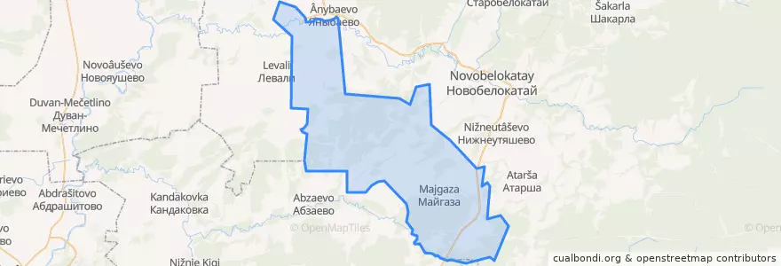 Mapa de ubicacion de Майгазинский сельсовет.