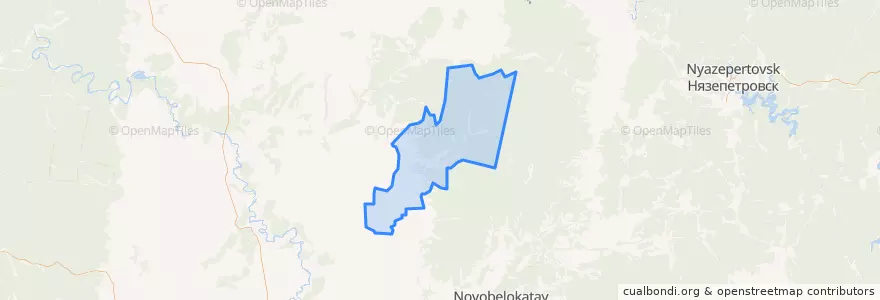 Mapa de ubicacion de Карлыхановский сельсовет.