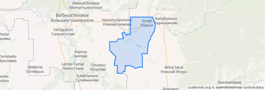 Mapa de ubicacion de Емашинский сельсовет.