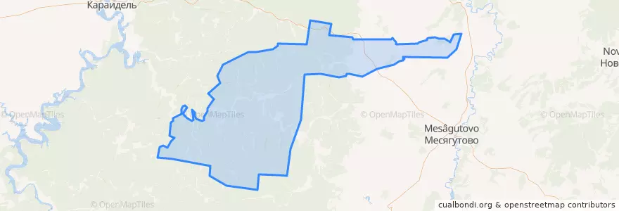 Mapa de ubicacion de Дуванский сельсовет.