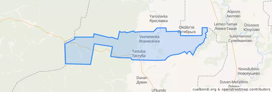 Mapa de ubicacion de Вознесенский сельсовет.