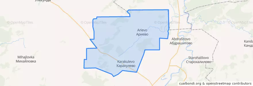 Mapa de ubicacion de Ариевский сельсовет.