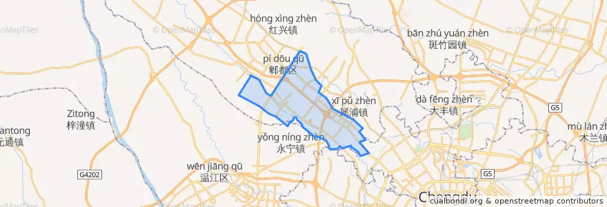 Mapa de ubicacion de 高新西区 / W. Hi-Tech Zone.