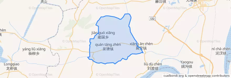 Mapa de ubicacion de 泉塘镇.