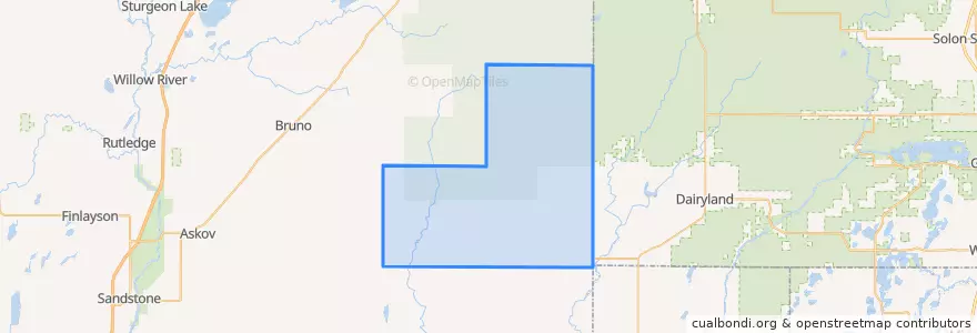 Mapa de ubicacion de New Dosey Township.