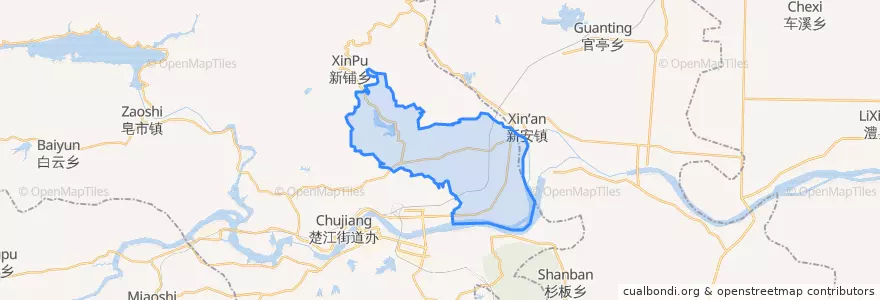 Mapa de ubicacion de 易家渡镇.