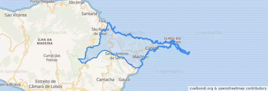 Mapa de ubicacion de Machico.