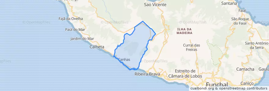 Mapa de ubicacion de Ponta do Sol.