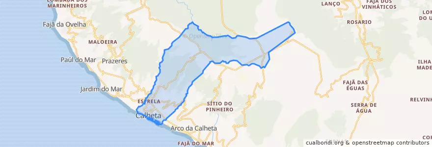 Mapa de ubicacion de Calheta.