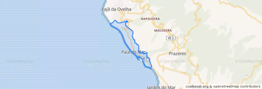 Mapa de ubicacion de Paul do Mar.