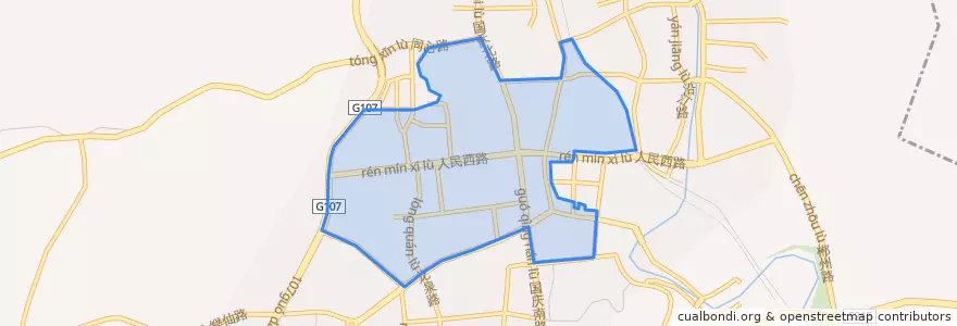 Mapa de ubicacion de Renminlu.