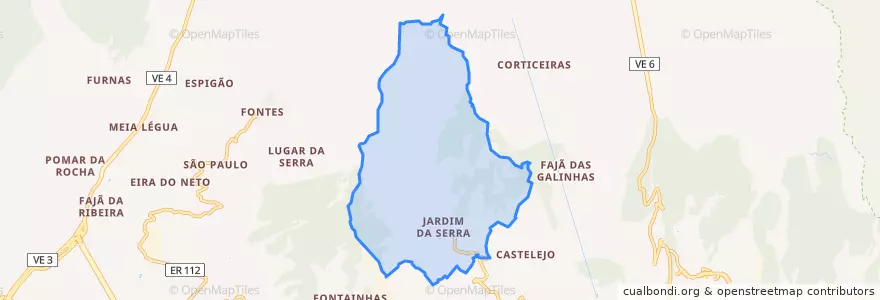 Mapa de ubicacion de Jardim da Serra.
